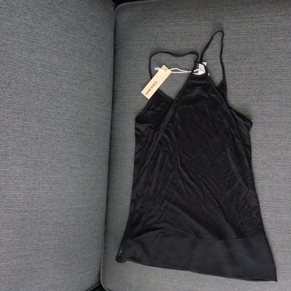 Diesel 00CELE 00NKF 100% RAYON-VISCOSE Made in Portugal Black Camisole Size L - Picture 11 of 13